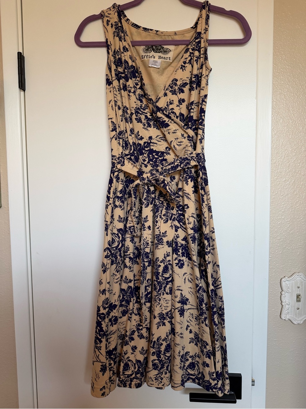 Effie's Heart Sigrid Dress with Navy Floral Print